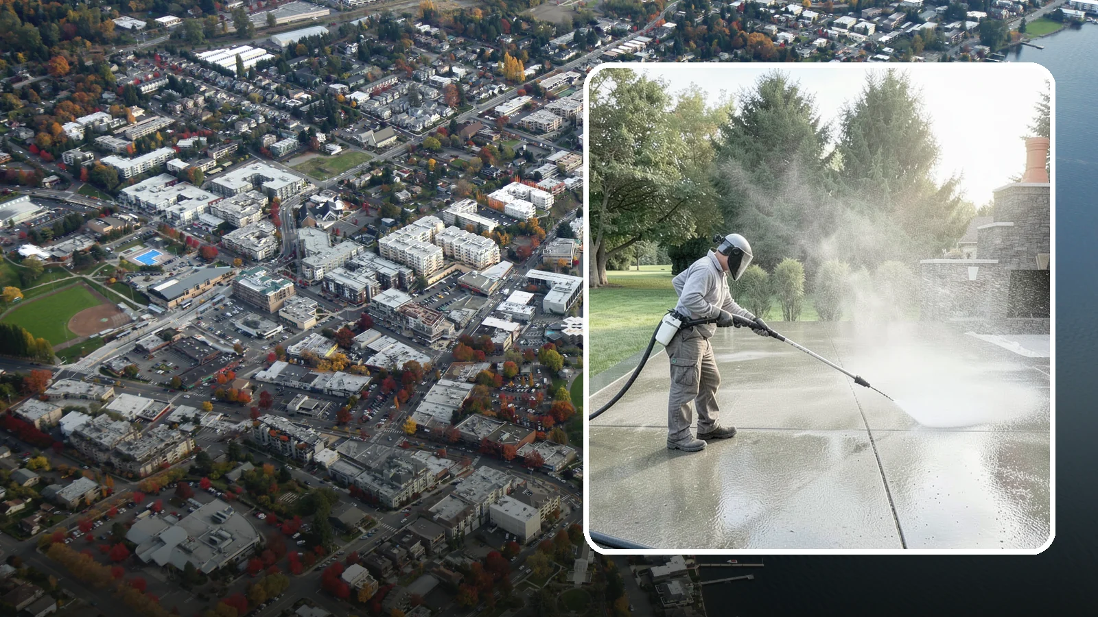 Concrete Sealing in Kirkland, King County, WA - Penetrating and topical sealers applied to clean concrete flatwork to shield Washington driveways and patios from persistent...
