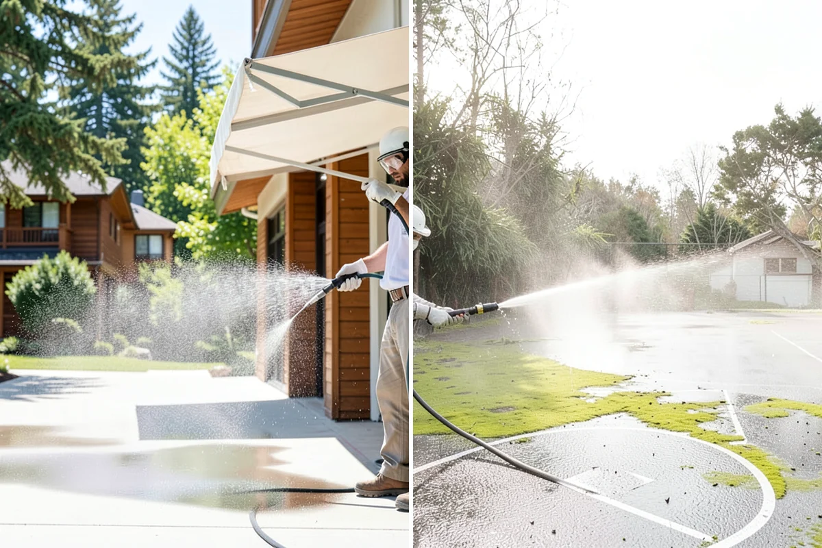 Concrete Sealing in Lakewood, Pierce County, WA - Deep clean the concrete and remove any existing failing sealer or contaminants