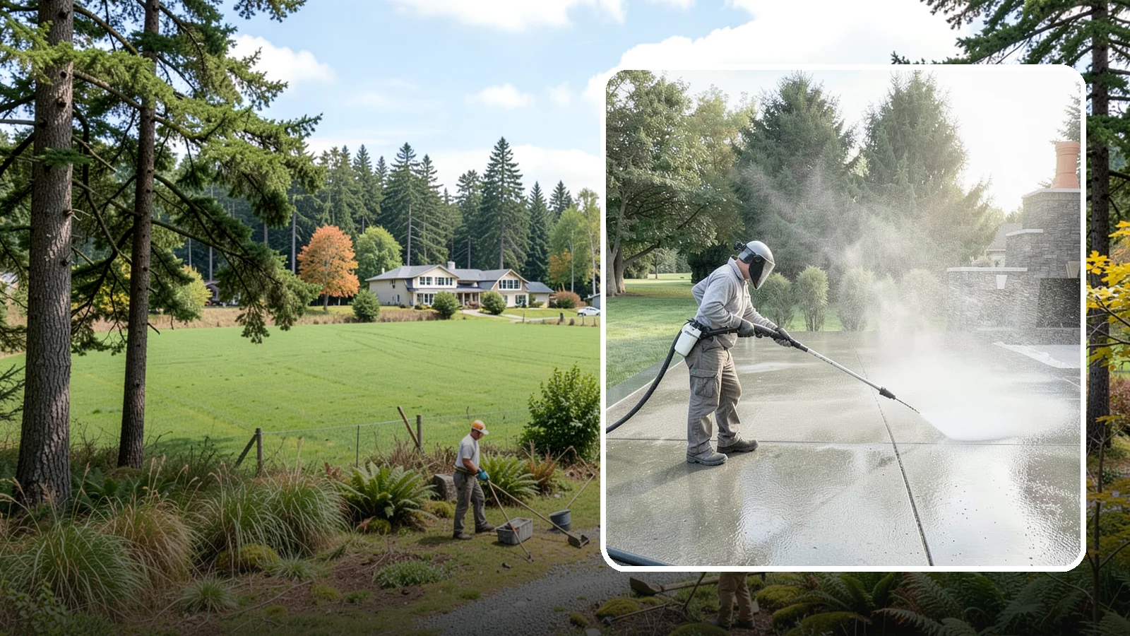 Concrete Sealing in Lyman, Skagit County, WA - Penetrating and topical sealers applied to clean concrete flatwork to shield Washington driveways and patios from persistent...