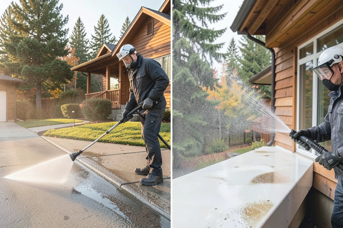 Concrete Sealing in Marysville, Snohomish County, WA - Deep clean the concrete and remove any existing failing sealer or contaminants