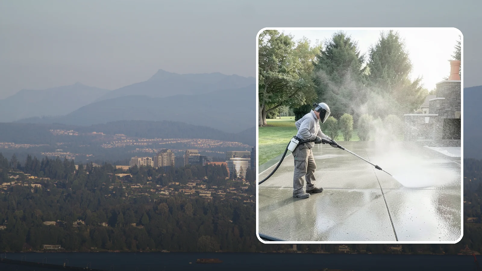 Concrete Sealing in Medina, King County, WA - Penetrating and topical sealers applied to clean concrete flatwork to shield Washington driveways and patios from persistent...