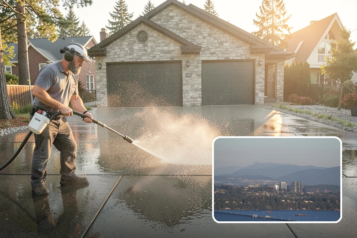 Concrete Sealing in Medina, King County, WA - Blocks rain and groundwater from wicking into porous concrete