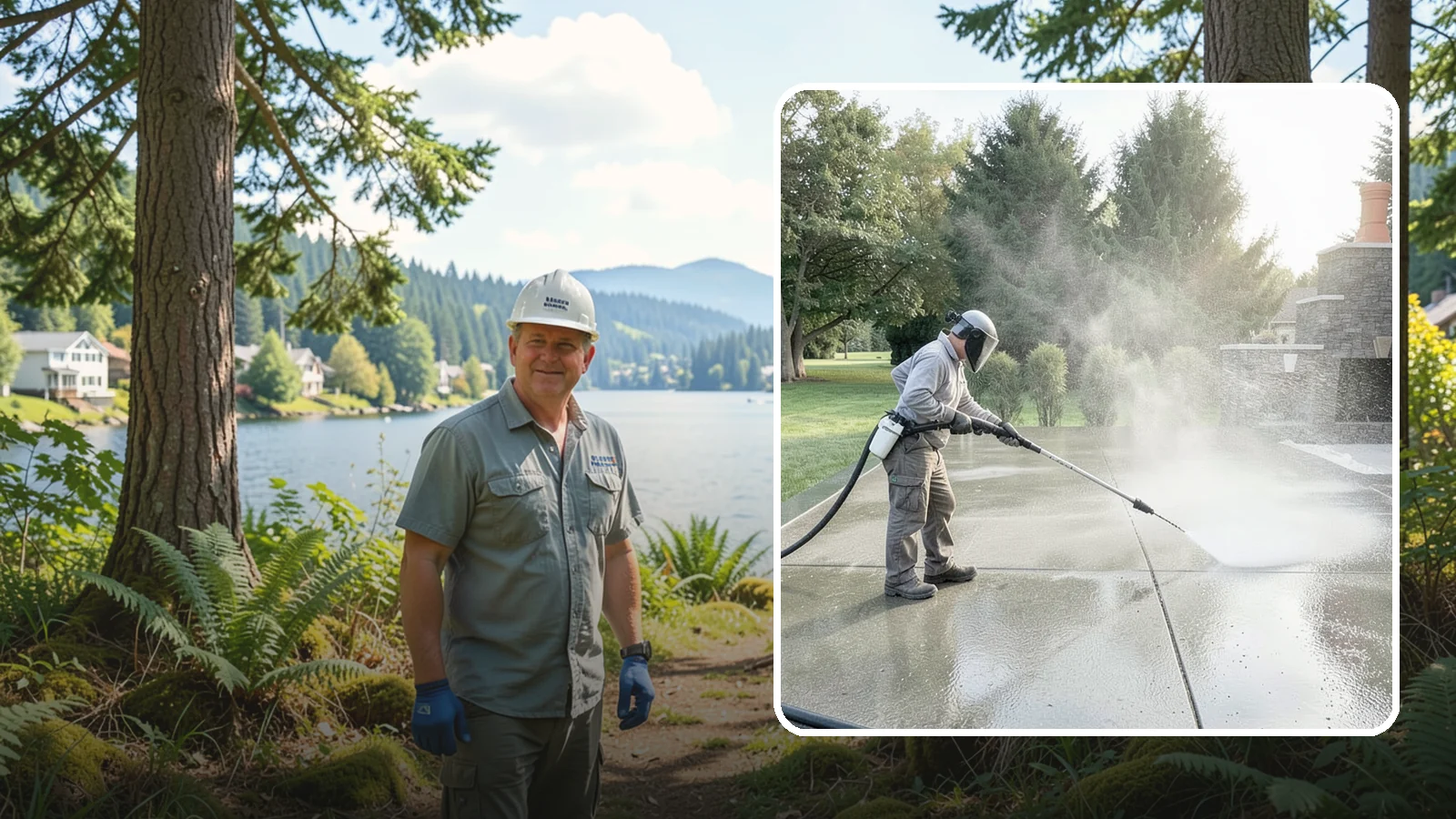 Concrete Sealing in Milton, King County, WA - Penetrating and topical sealers applied to clean concrete flatwork to shield Washington driveways and patios from persistent...