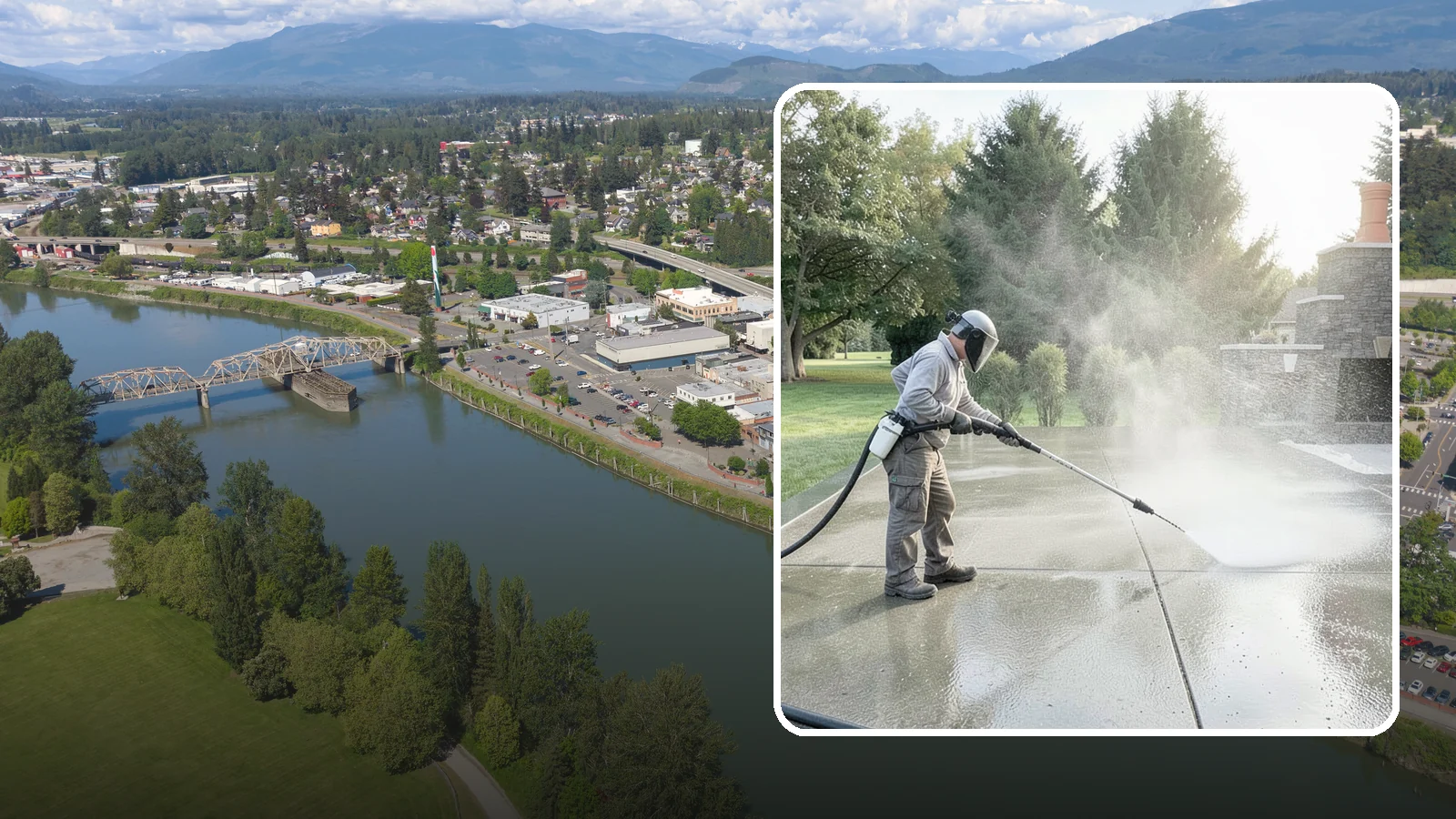 Concrete Sealing in Mount Vernon, Skagit County, WA - Penetrating and topical sealers applied to clean concrete flatwork to shield Washington driveways and patios from persistent...