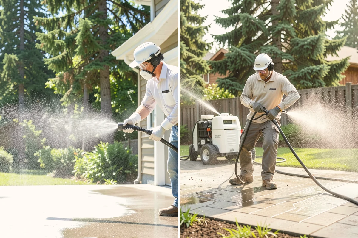 Concrete Sealing in Newcastle, King County, WA - Deep clean the concrete and remove any existing failing sealer or contaminants
