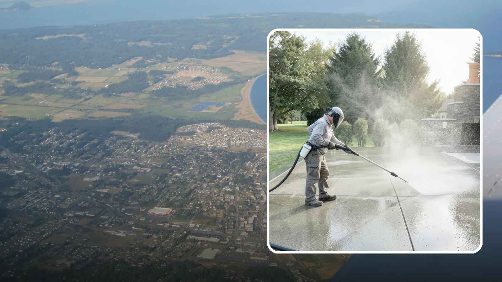 Concrete Sealing in Oak Harbor, Island County, WA - Penetrating and topical sealers applied to clean concrete flatwork to shield Washington driveways and patios from persistent...