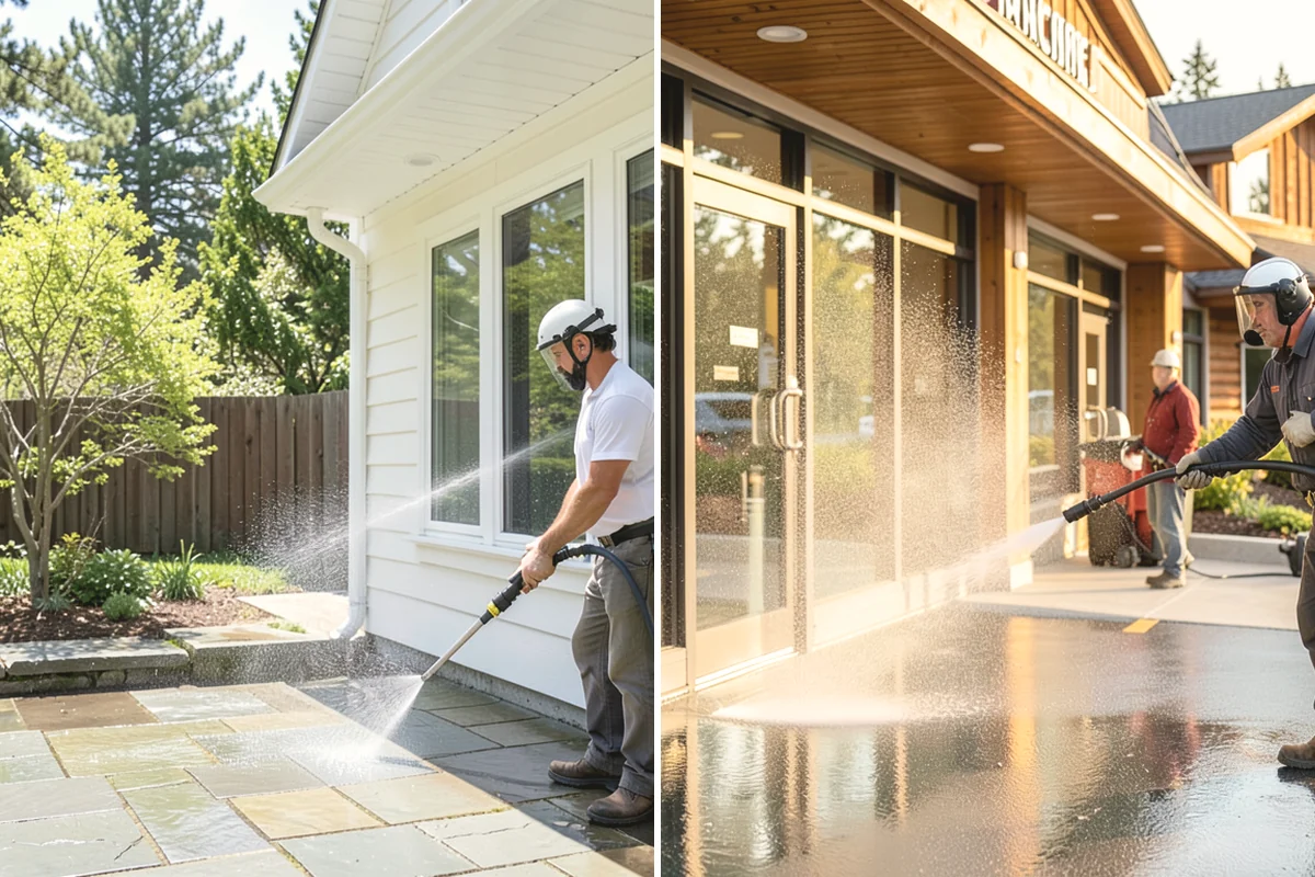 Concrete Sealing in Oak Harbor, Island County, WA - Deep clean the concrete and remove any existing failing sealer or contaminants