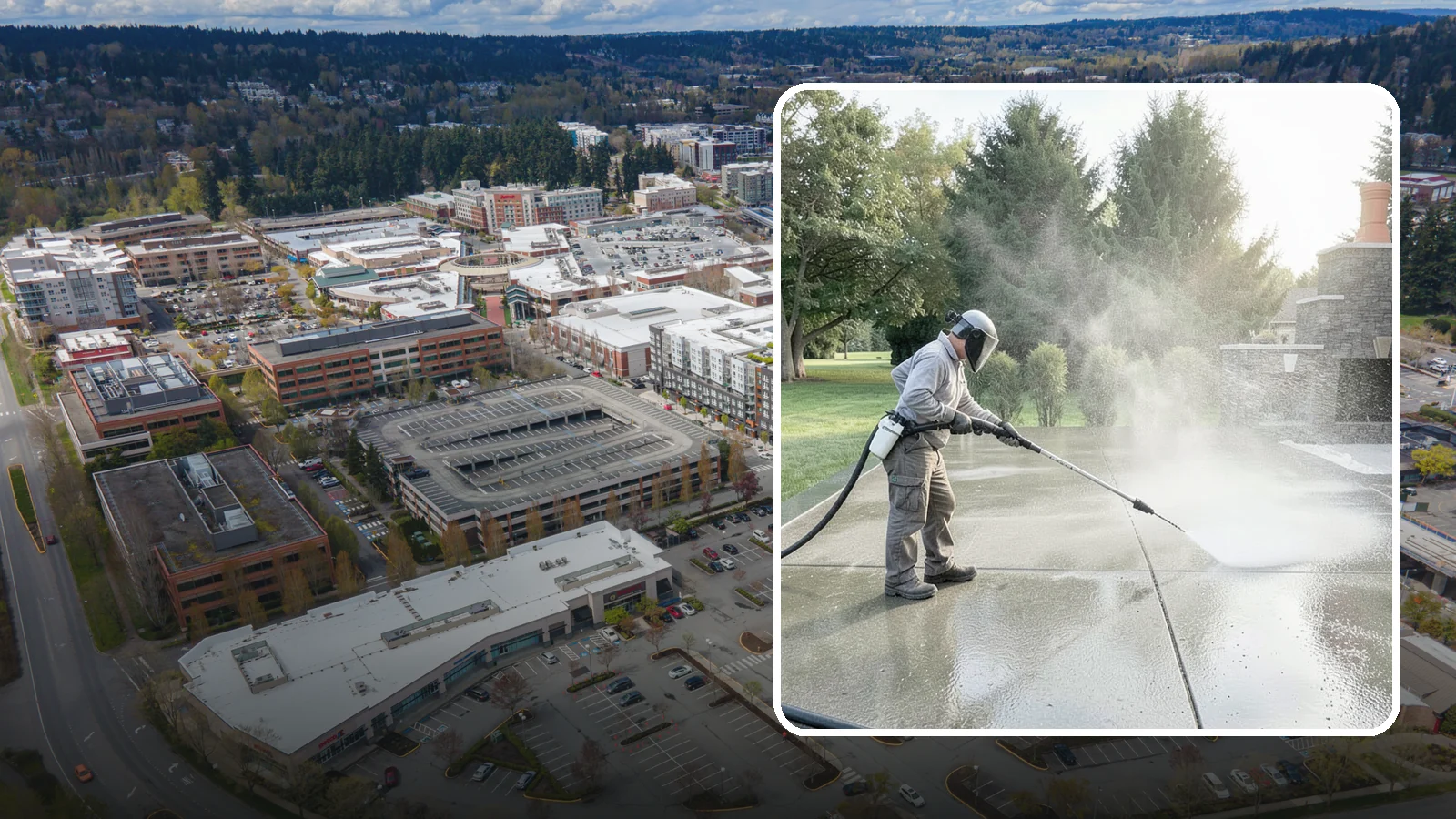 Concrete Sealing in Redmond, King County, WA - Penetrating and topical sealers applied to clean concrete flatwork to shield Washington driveways and patios from persistent...