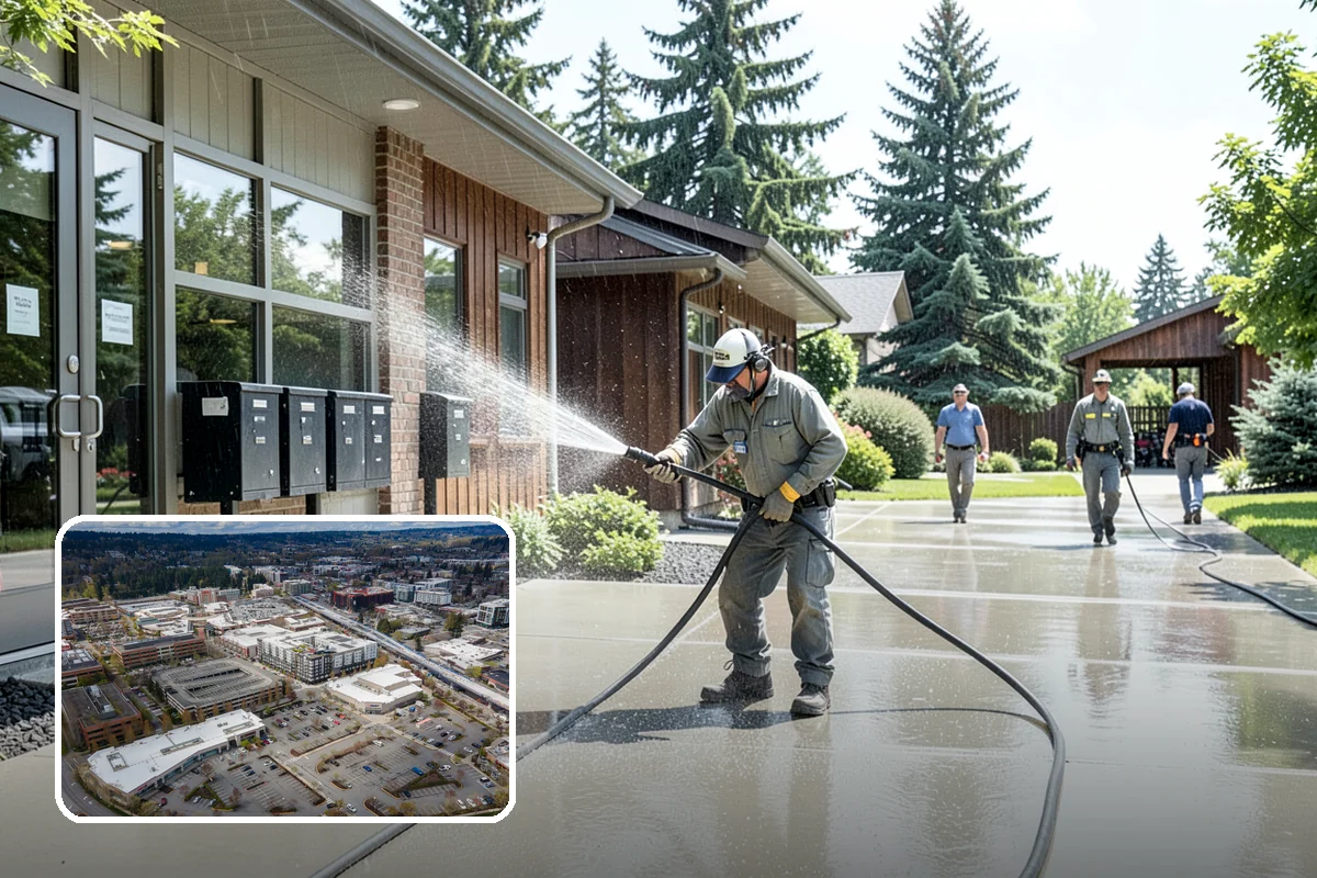 Concrete Sealing in Redmond, King County, WA - Blocks rain and groundwater from wicking into porous concrete