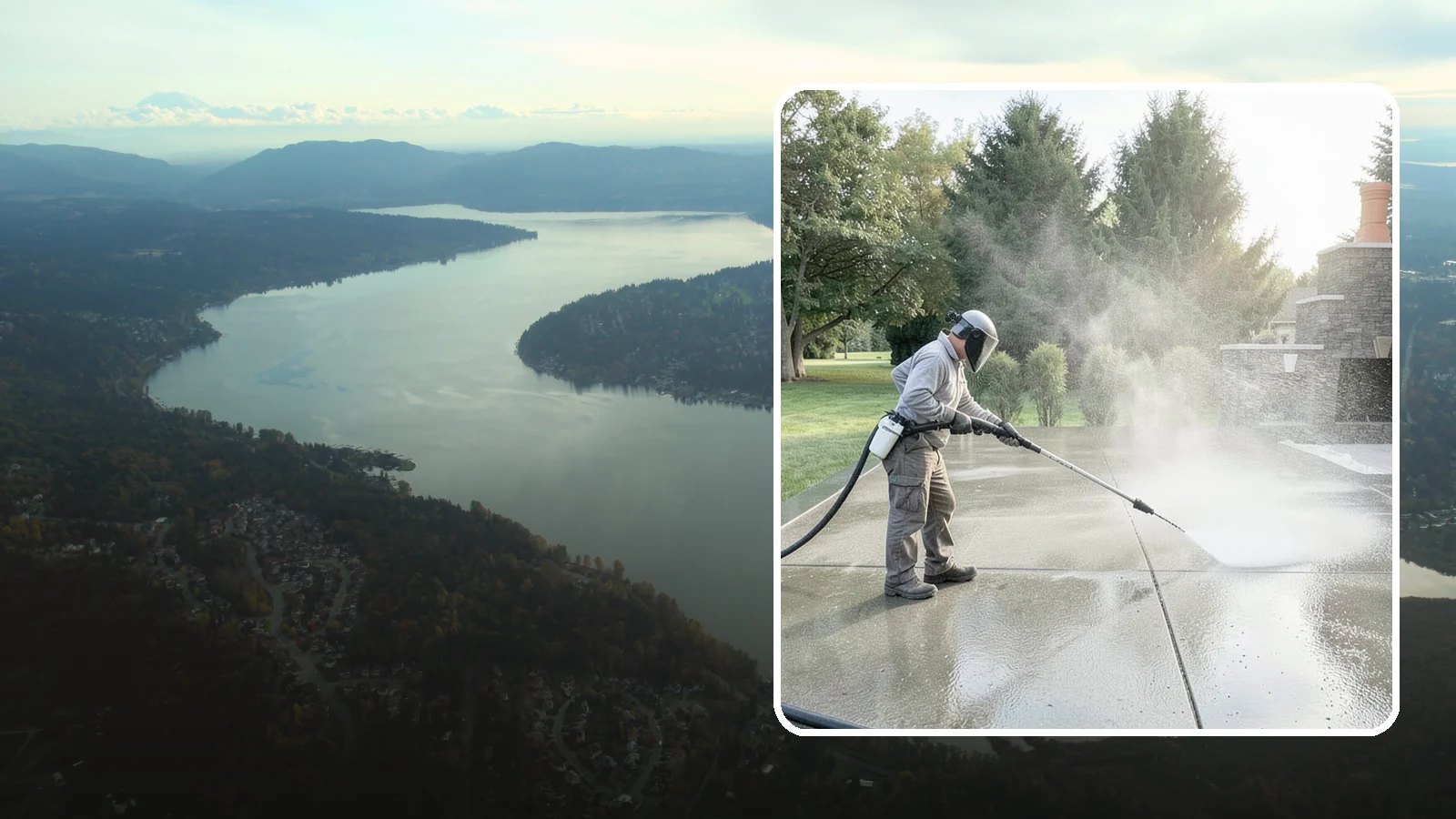 Concrete Sealing in Sammamish, King County, WA - Penetrating and topical sealers applied to clean concrete flatwork to shield Washington driveways and patios from persistent...