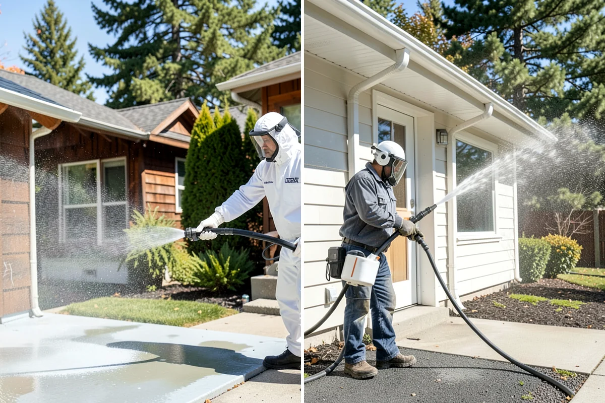 Concrete Sealing in SeaTac, King County, WA - Deep clean the concrete and remove any existing failing sealer or contaminants