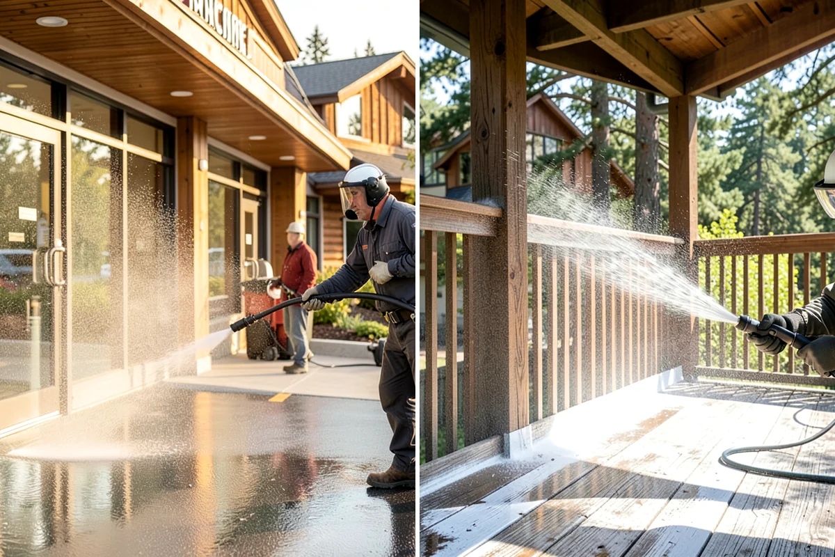 Concrete Sealing in Shoreline, King County, WA - Deep clean the concrete and remove any existing failing sealer or contaminants