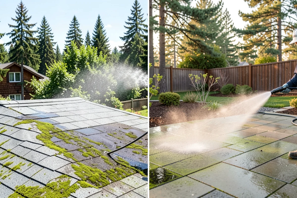 Concrete Sealing in Snoqualmie, King County, WA - Deep clean the concrete and remove any existing failing sealer or contaminants