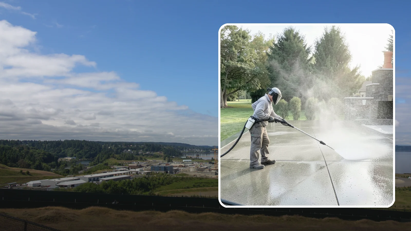 Concrete Sealing in University Place, Pierce County, WA - Penetrating and topical sealers applied to clean concrete flatwork to shield Washington driveways and patios from persistent...