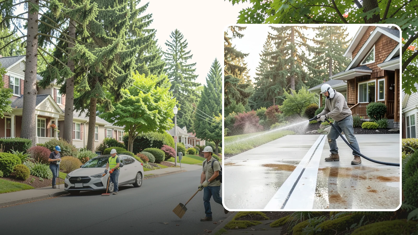 Concrete Stain Removal in Beaux Arts Village, King County, WA - Target and lift oil, rust, and tannin stains from concrete using surface-specific treatments rather than blunt pressure alone.