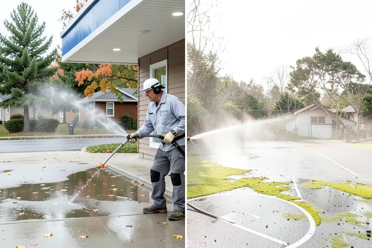 Concrete Stain Removal in Concrete, Skagit County, WA - Inspect and classify each stain by origin and depth