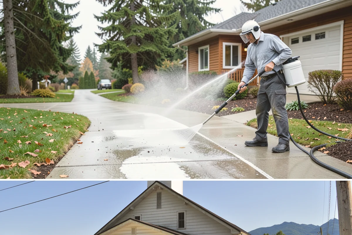 Concrete Stain Removal in Concrete, Skagit County, WA - Warmer, drier days speed the chemical reactions used on stains, so scheduling between May and September delivers the strongest...