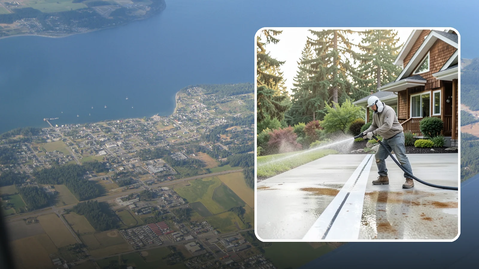 Concrete Stain Removal in Coupeville, Island County, WA - Target and lift oil, rust, and tannin stains from concrete using surface-specific treatments rather than blunt pressure alone.