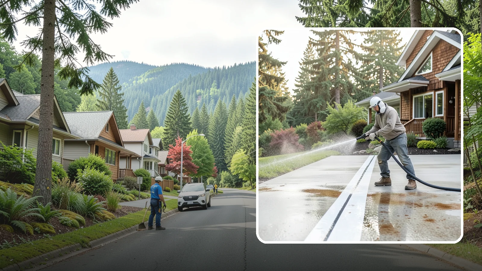 Concrete Stain Removal in Darrington, Snohomish County, WA - Target and lift oil, rust, and tannin stains from concrete using surface-specific treatments rather than blunt pressure alone.