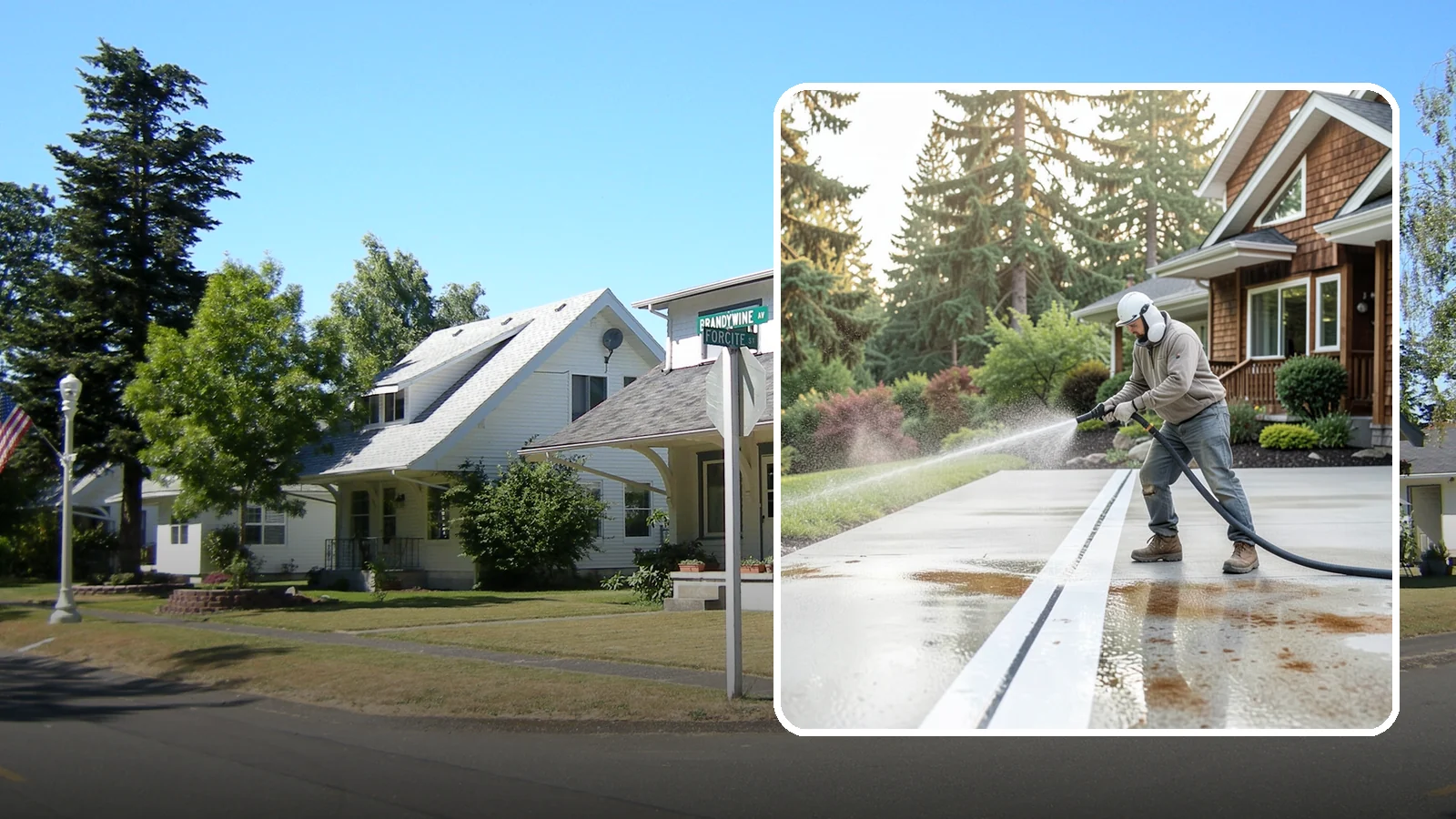 Concrete Stain Removal in DuPont, Pierce County, WA - Target and lift oil, rust, and tannin stains from concrete using surface-specific treatments rather than blunt pressure alone.