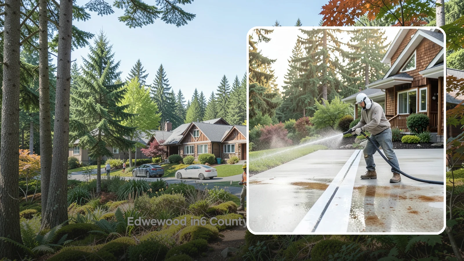 Concrete Stain Removal in Edgewood, Pierce County, WA - Target and lift oil, rust, and tannin stains from concrete using surface-specific treatments rather than blunt pressure alone.