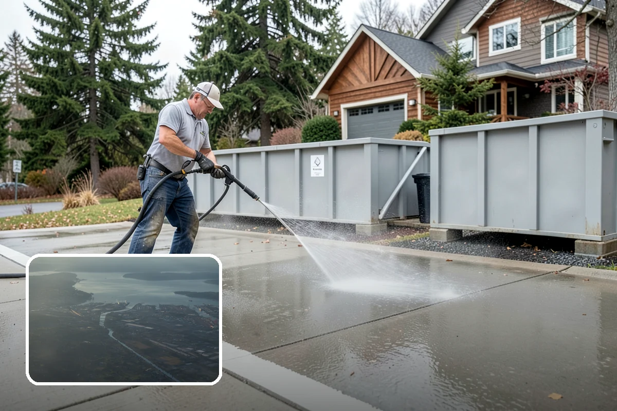 Concrete Stain Removal in Fife, Pierce County, WA - Matches the treatment to the specific stain for a genuine removal