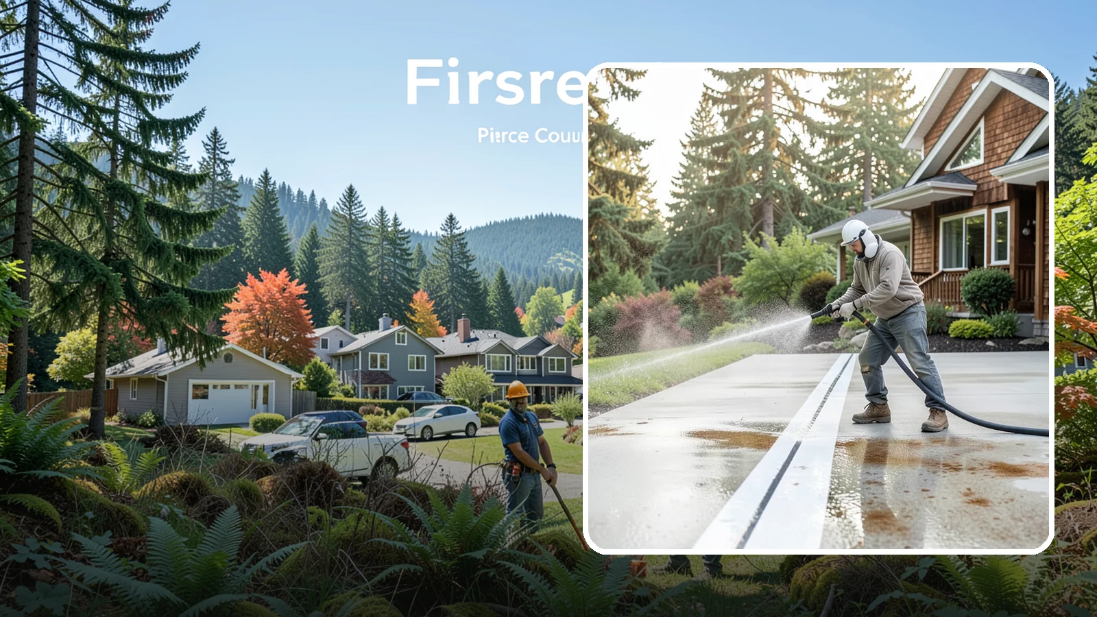 Concrete Stain Removal in Fircrest, Pierce County, WA - Target and lift oil, rust, and tannin stains from concrete using surface-specific treatments rather than blunt pressure alone.