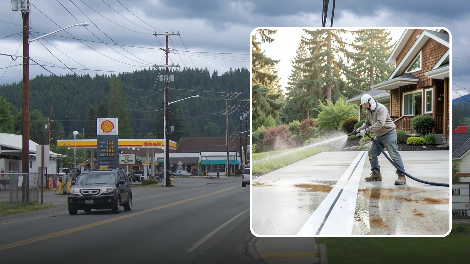 Concrete Stain Removal in Granite Falls, Snohomish County, WA - Target and lift oil, rust, and tannin stains from concrete using surface-specific treatments rather than blunt pressure alone.