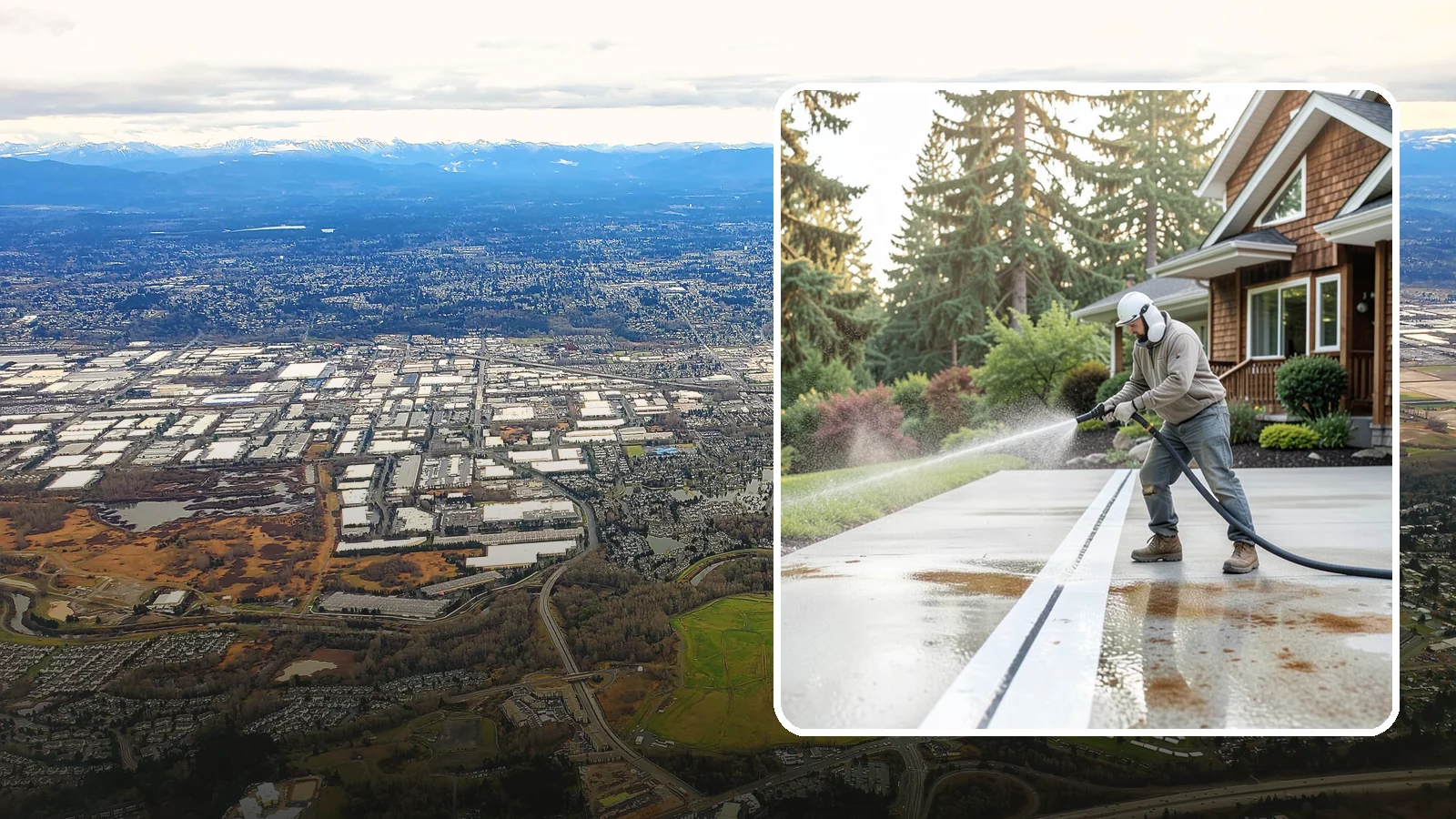 Concrete Stain Removal in Kent, King County, WA - Target and lift oil, rust, and tannin stains from concrete using surface-specific treatments rather than blunt pressure alone.