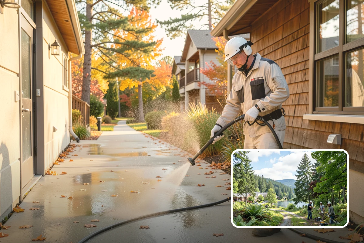 Concrete Stain Removal in Lake Forest Park, King County, WA - Matches the treatment to the specific stain for a genuine removal