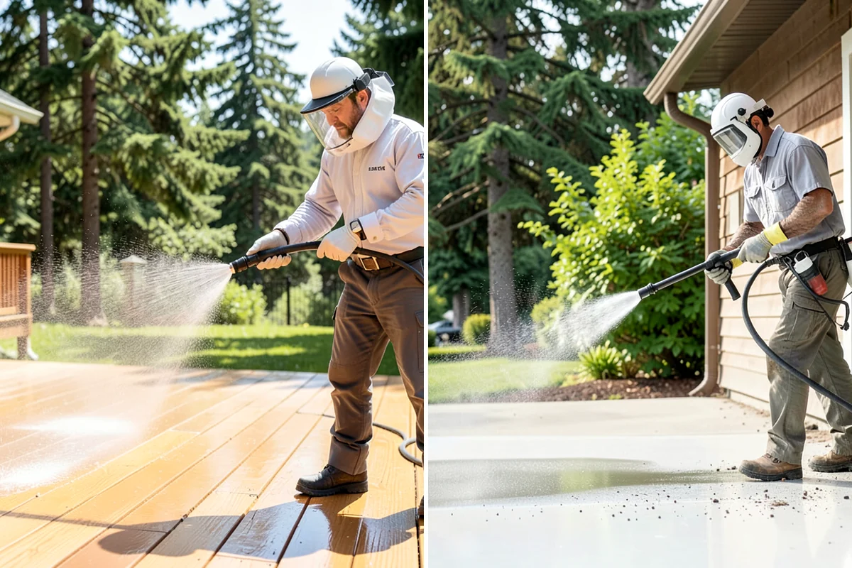 Concrete Stain Removal in Lake Forest Park, King County, WA - Inspect and classify each stain by origin and depth
