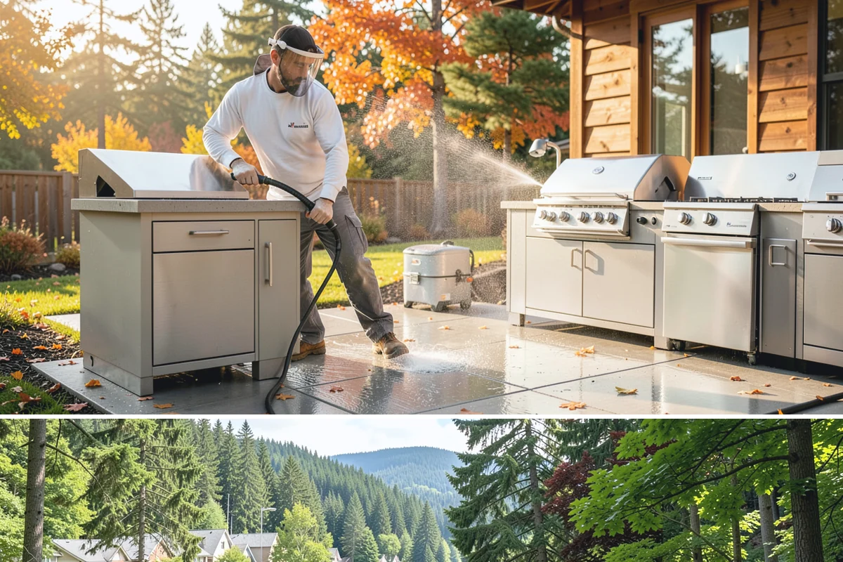 Concrete Stain Removal in Lake Forest Park, King County, WA - Warmer, drier days speed the chemical reactions used on stains, so scheduling between May and September delivers the strongest...