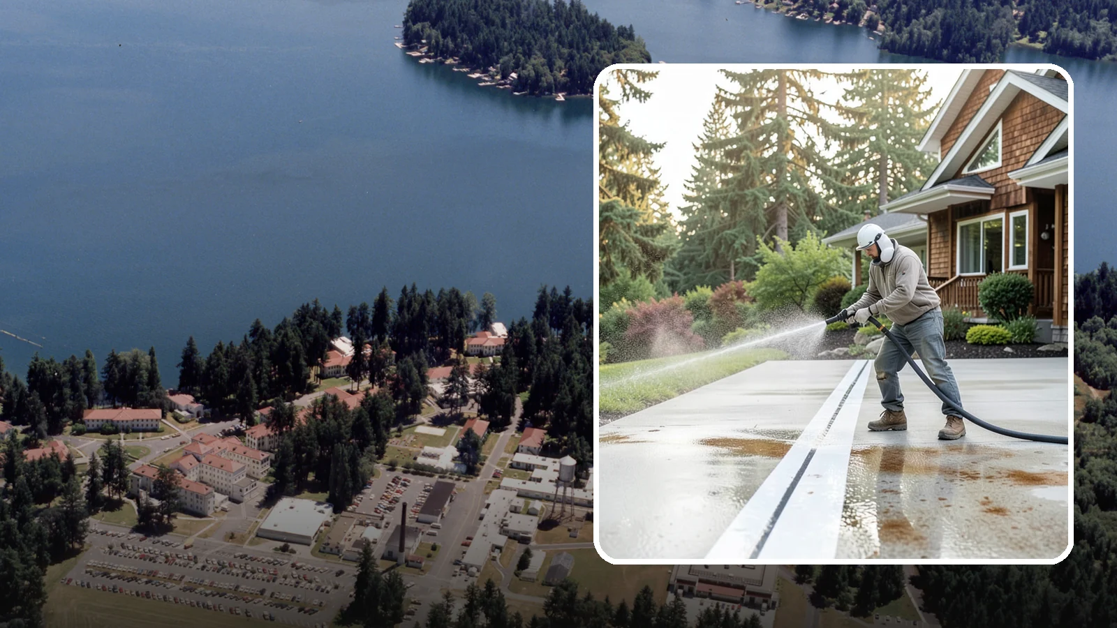Concrete Stain Removal in Lakewood, Pierce County, WA - Target and lift oil, rust, and tannin stains from concrete using surface-specific treatments rather than blunt pressure alone.