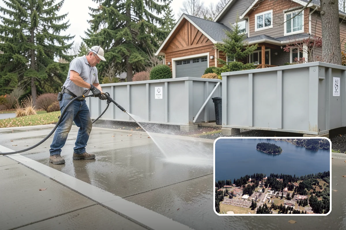 Concrete Stain Removal in Lakewood, Pierce County, WA - Matches the treatment to the specific stain for a genuine removal