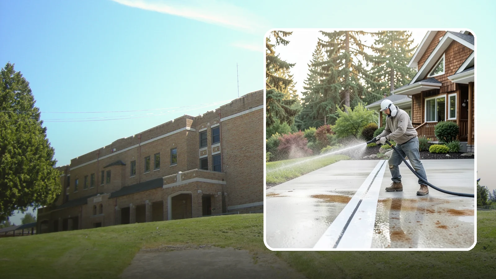 Concrete Stain Removal in Maple Valley, King County, WA - Target and lift oil, rust, and tannin stains from concrete using surface-specific treatments rather than blunt pressure alone.