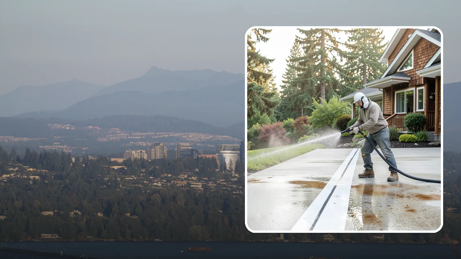 Concrete Stain Removal in Medina, King County, WA - Target and lift oil, rust, and tannin stains from concrete using surface-specific treatments rather than blunt pressure alone.