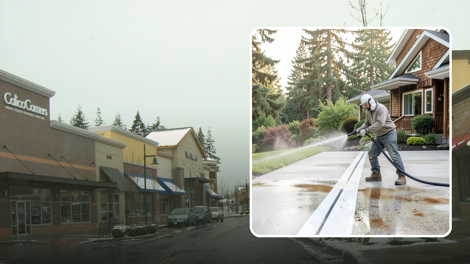 Concrete Stain Removal in Mill Creek, Snohomish County, WA - Target and lift oil, rust, and tannin stains from concrete using surface-specific treatments rather than blunt pressure alone.