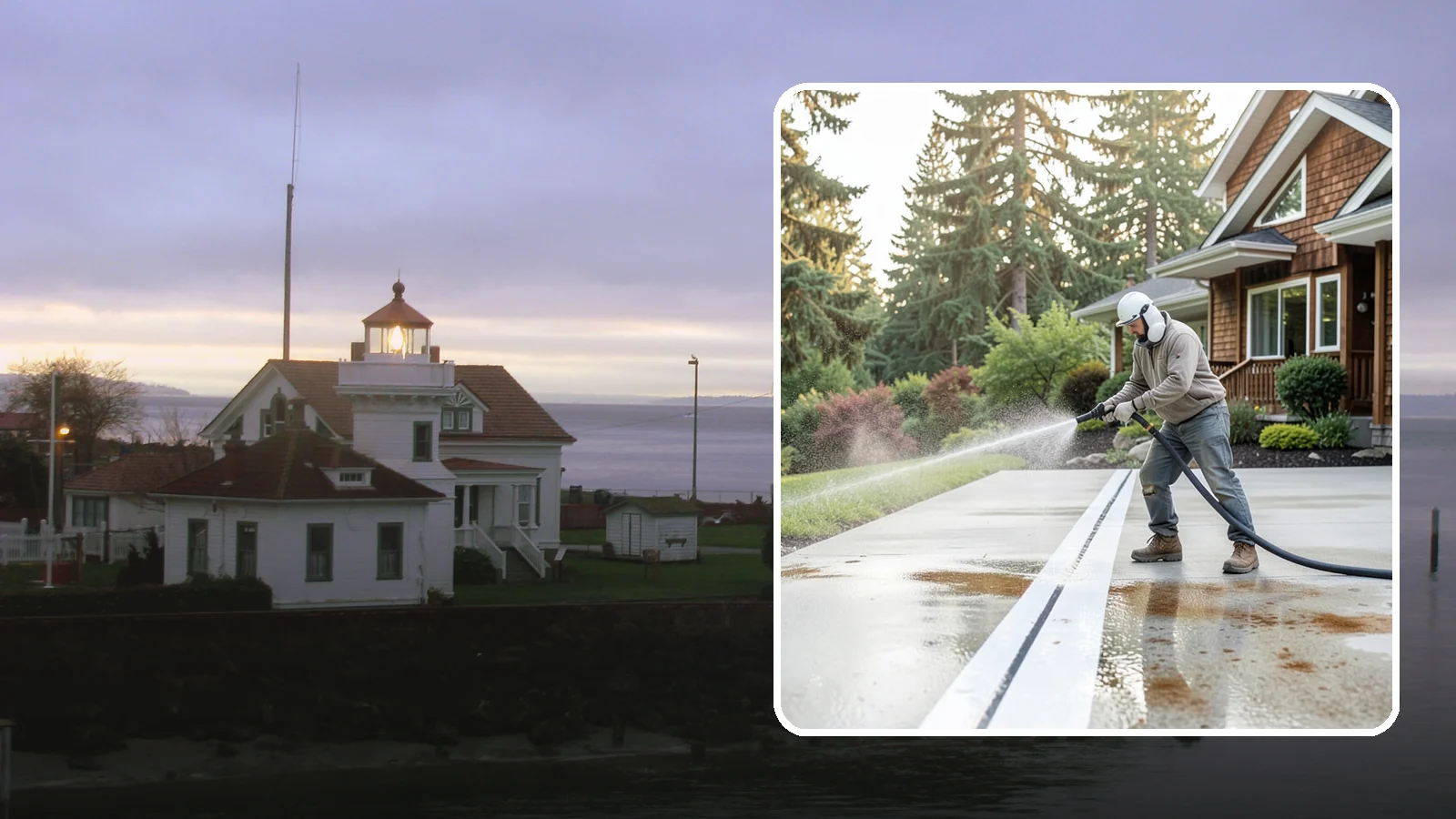 Concrete Stain Removal in Mukilteo, Snohomish County, WA - Target and lift oil, rust, and tannin stains from concrete using surface-specific treatments rather than blunt pressure alone.