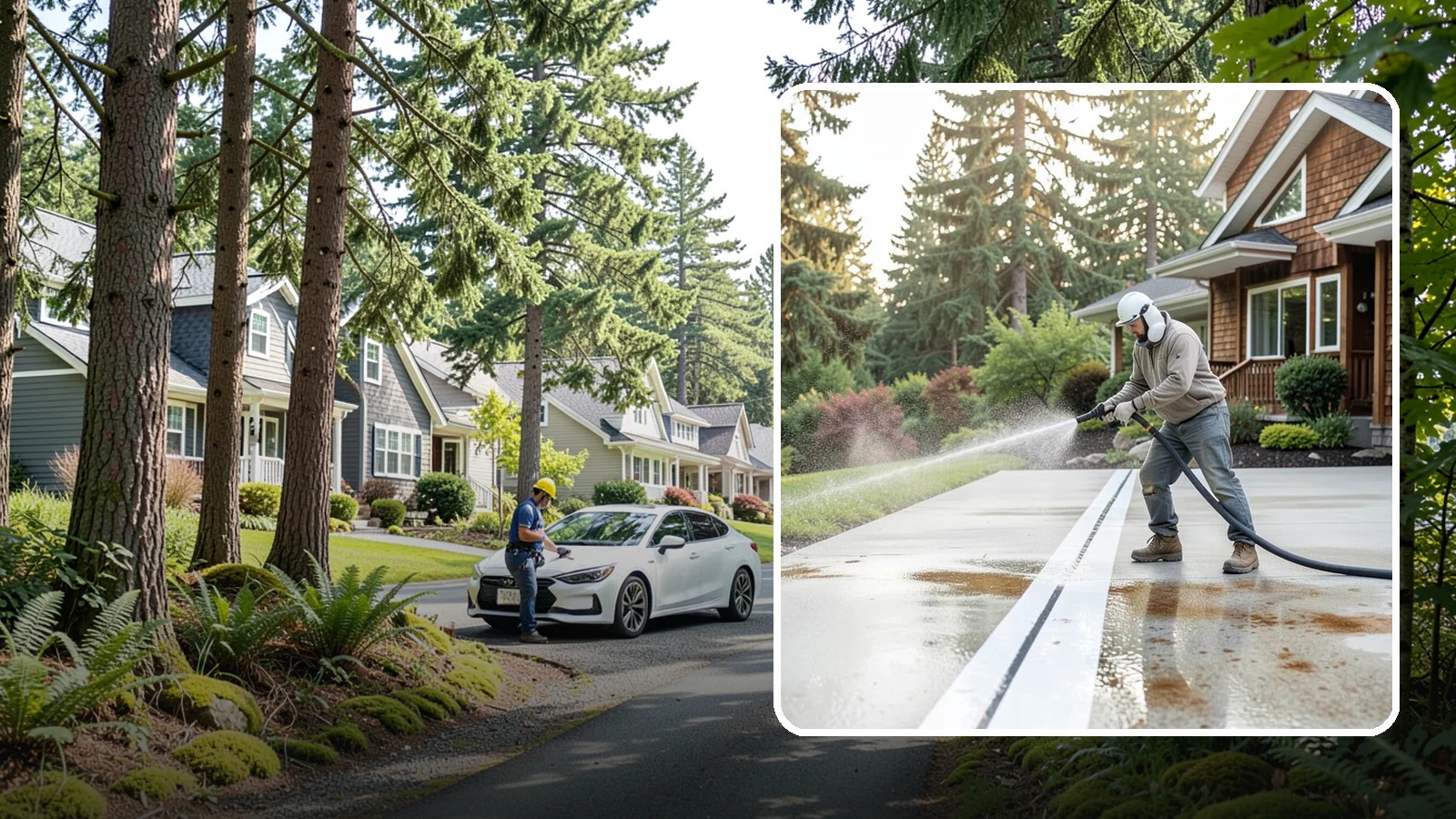 Concrete Stain Removal in Normandy Park, King County, WA - Target and lift oil, rust, and tannin stains from concrete using surface-specific treatments rather than blunt pressure alone.