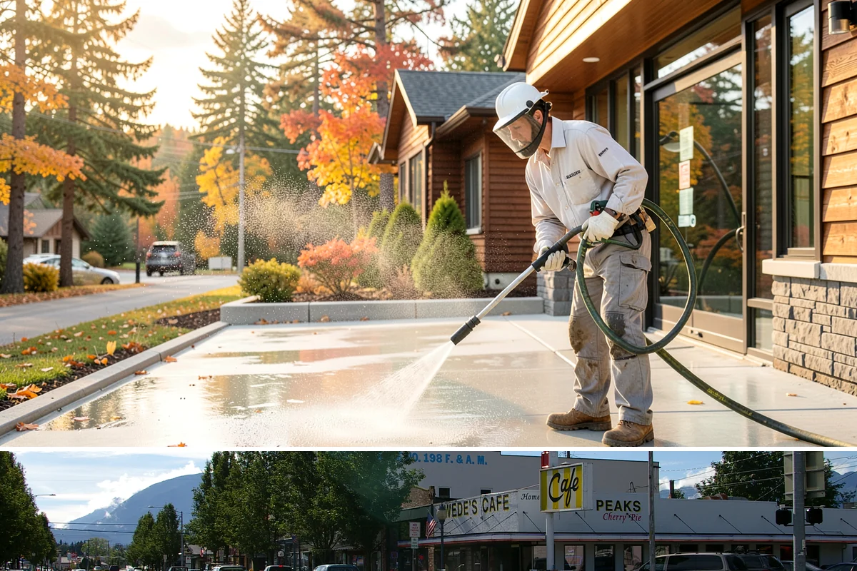 Concrete Stain Removal in North Bend, King County, WA - Warmer, drier days speed the chemical reactions used on stains, so scheduling between May and September delivers the strongest...