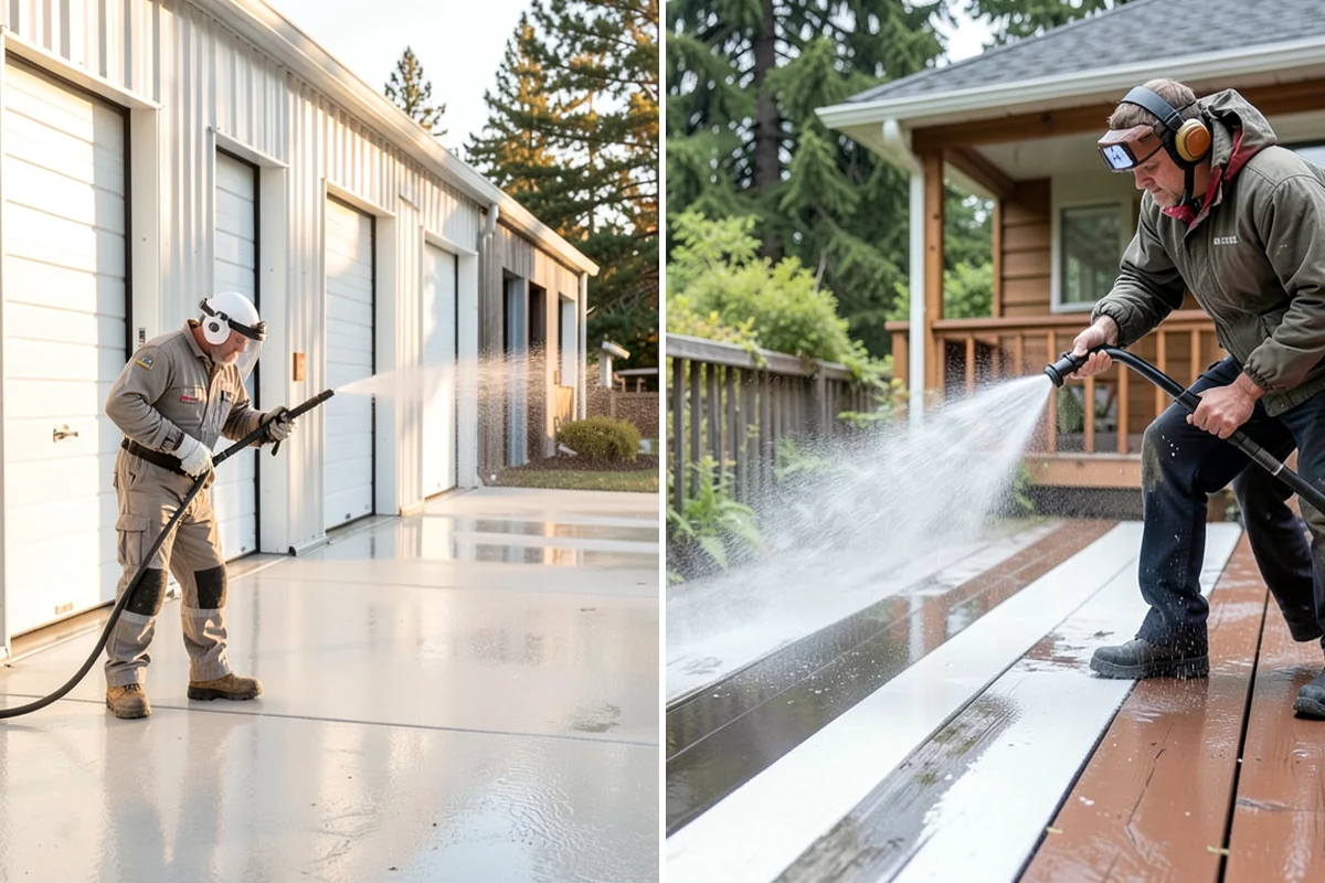 Concrete Stain Removal in Pacific, King County, WA - Inspect and classify each stain by origin and depth