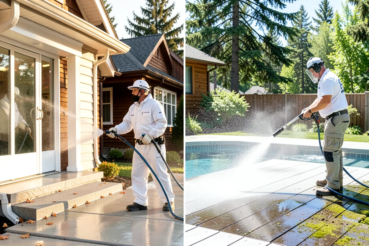 Concrete Stain Removal in Puyallup, Pierce County, WA - Inspect and classify each stain by origin and depth