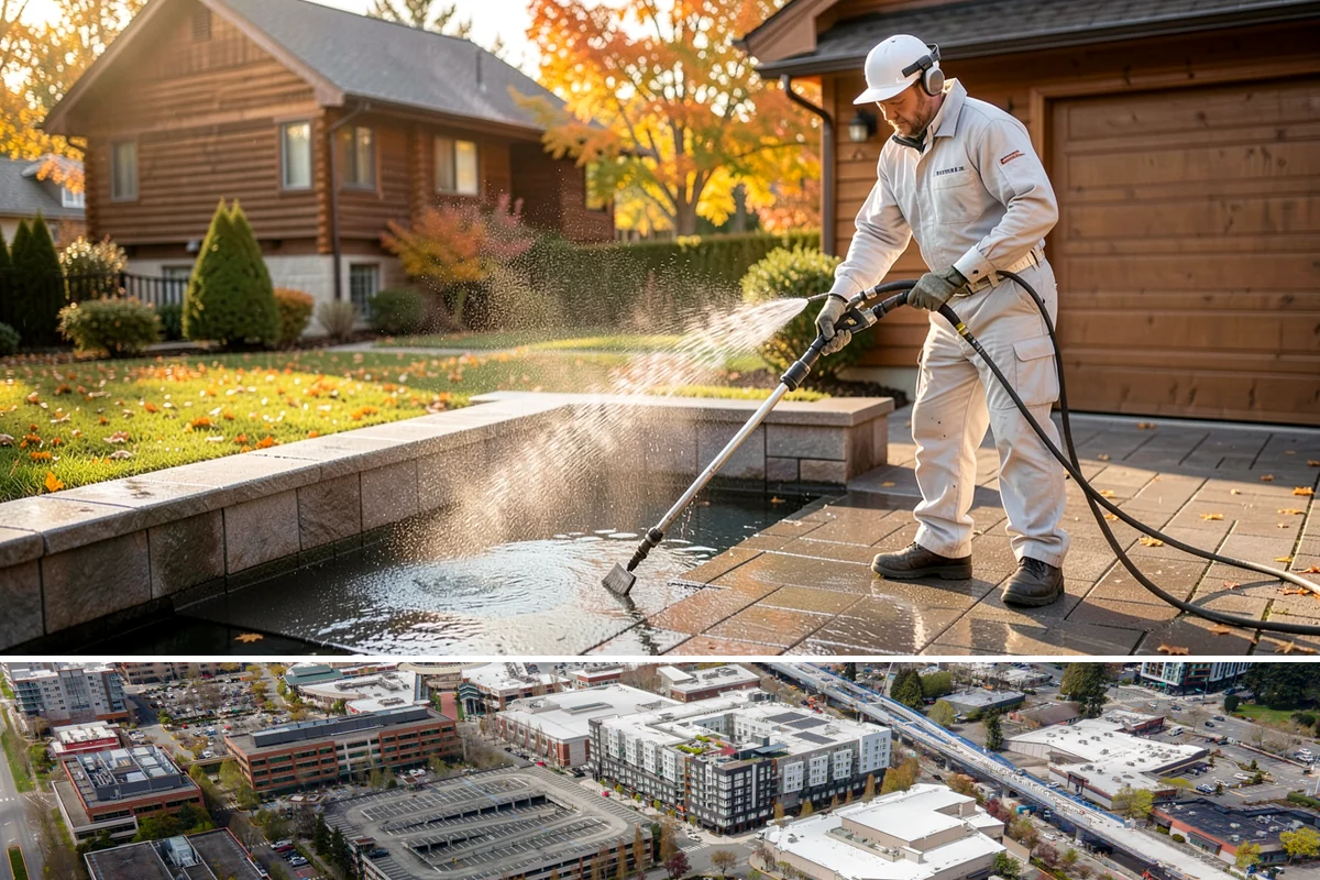 Concrete Stain Removal in Redmond, King County, WA - Warmer, drier days speed the chemical reactions used on stains, so scheduling between May and September delivers the strongest...