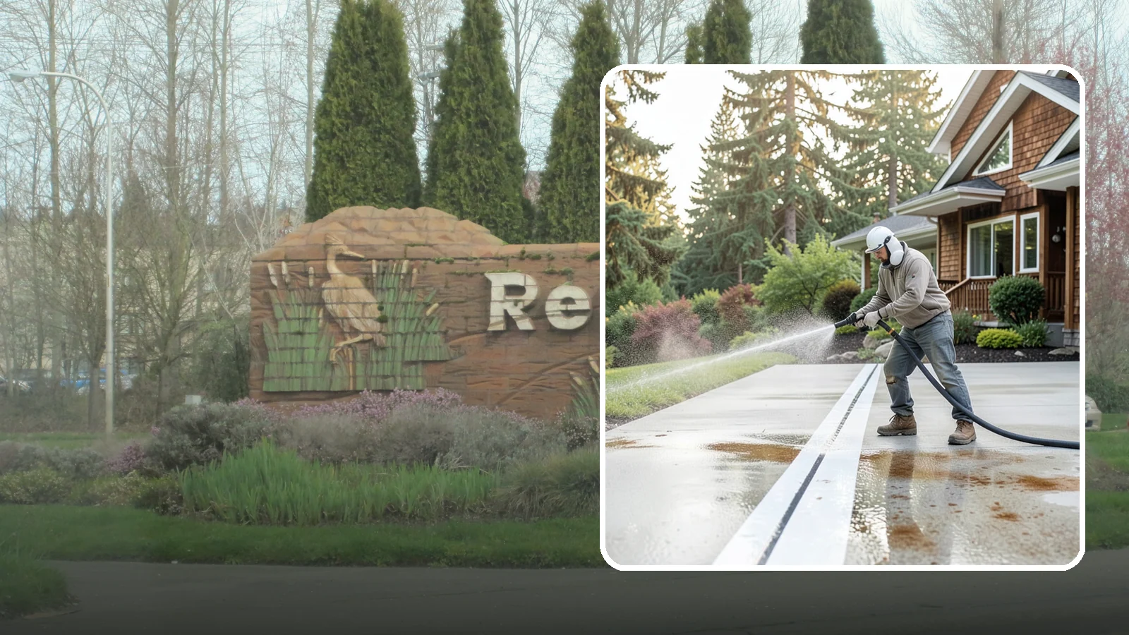 Concrete Stain Removal in Renton, King County, WA - Target and lift oil, rust, and tannin stains from concrete using surface-specific treatments rather than blunt pressure alone.