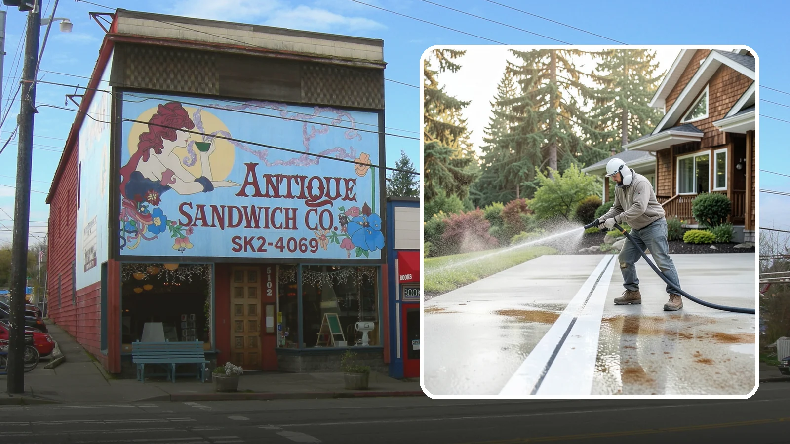 Concrete Stain Removal in Ruston, Pierce County, WA - Target and lift oil, rust, and tannin stains from concrete using surface-specific treatments rather than blunt pressure alone.