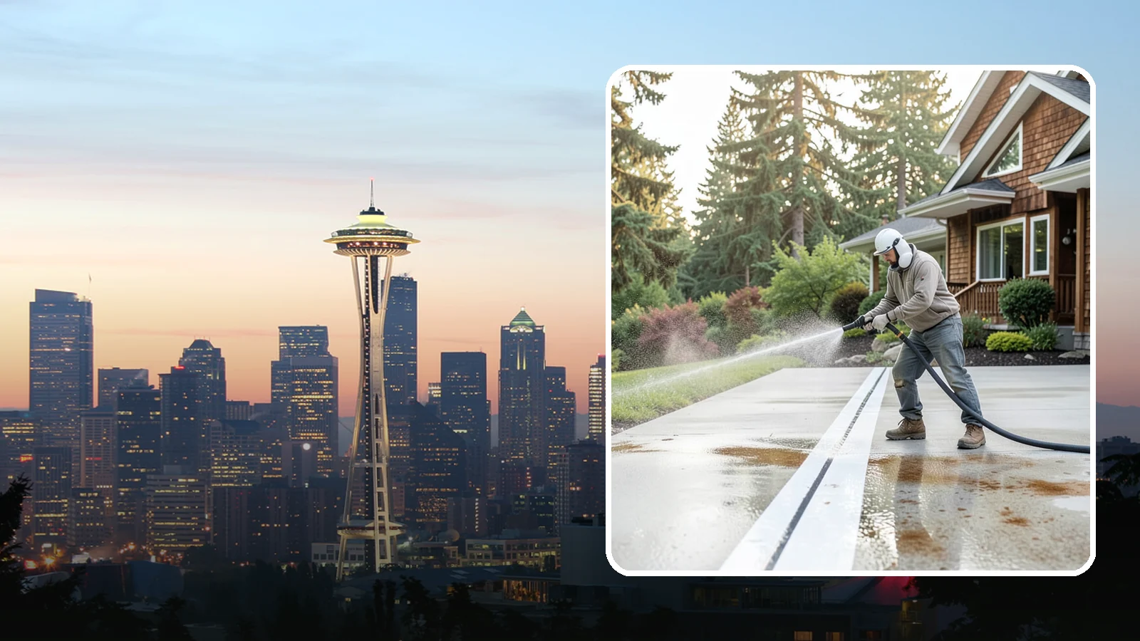Concrete Stain Removal in Seattle, King County, WA - Target and lift oil, rust, and tannin stains from concrete using surface-specific treatments rather than blunt pressure alone.