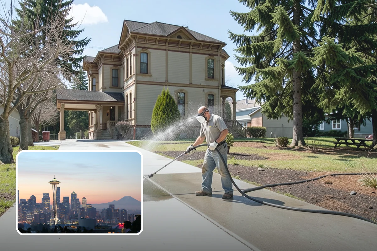 Concrete Stain Removal in Seattle, King County, WA - Matches the treatment to the specific stain for a genuine removal