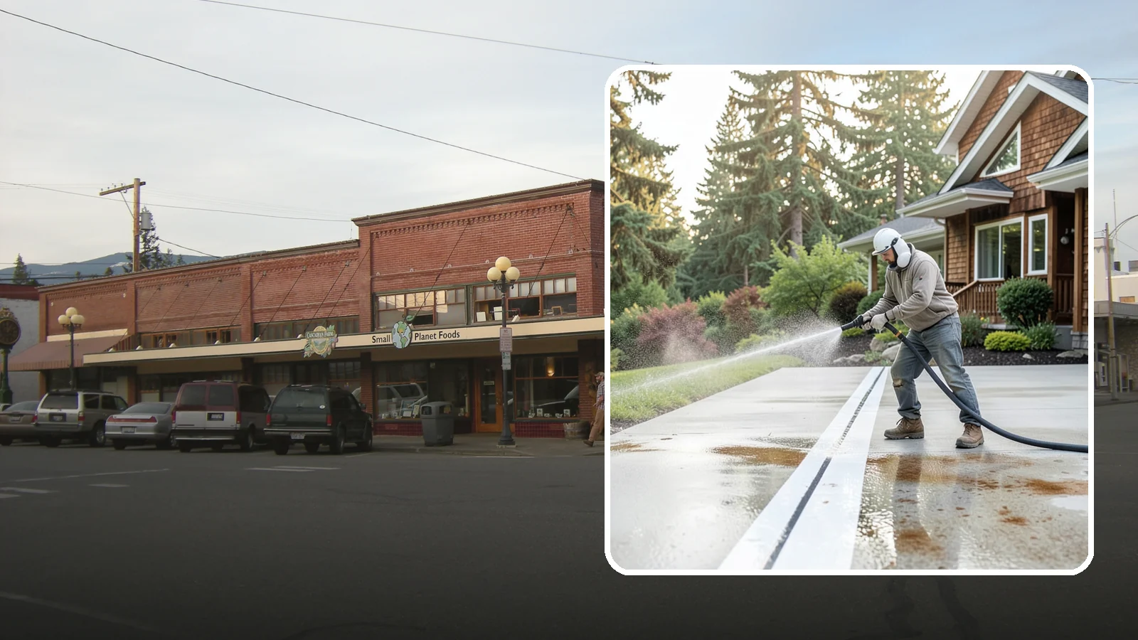 Concrete Stain Removal in Sedro-Woolley, Skagit County, WA - Target and lift oil, rust, and tannin stains from concrete using surface-specific treatments rather than blunt pressure alone.
