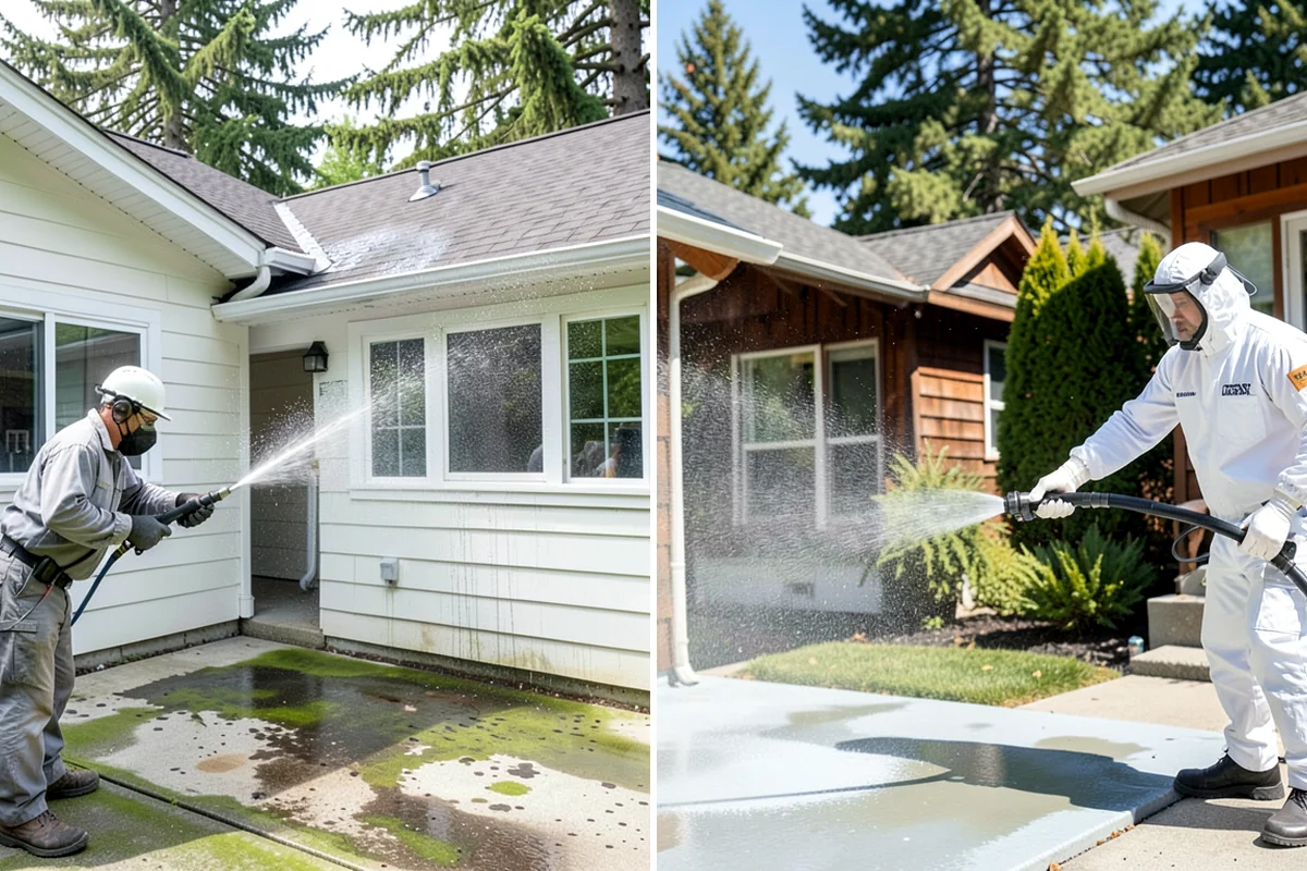 Concrete Stain Removal in Shoreline, King County, WA - Inspect and classify each stain by origin and depth