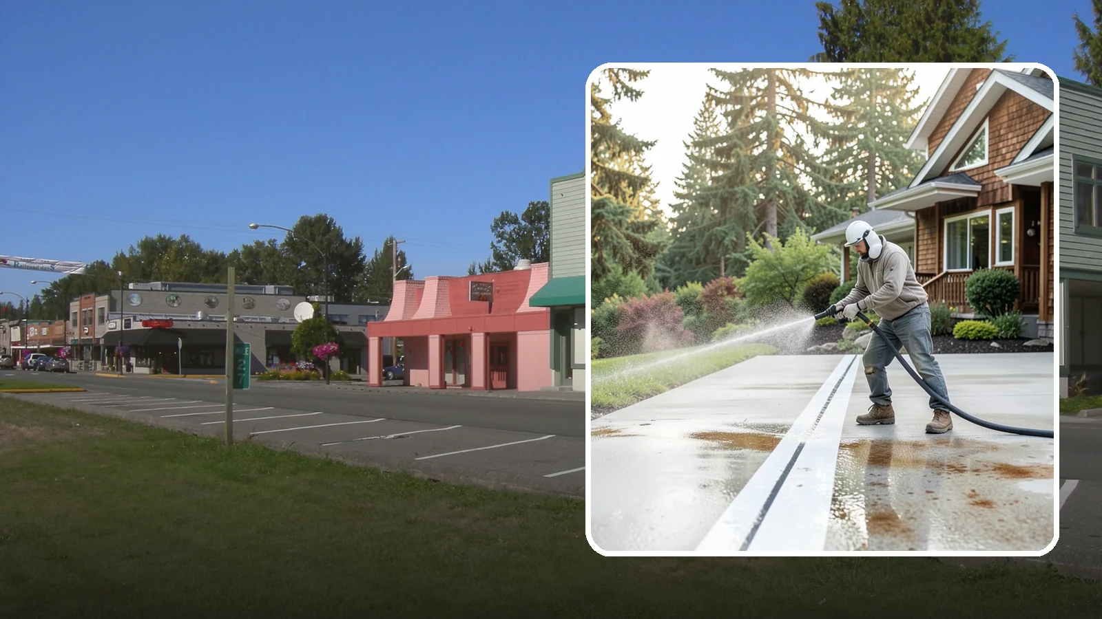 Concrete Stain Removal in Snoqualmie, King County, WA - Target and lift oil, rust, and tannin stains from concrete using surface-specific treatments rather than blunt pressure alone.